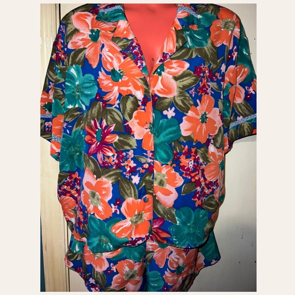Victorias Secret Vintage gold label 1990's Hawaiian Floral pjs. - Picture 5 of 10